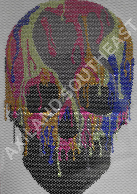 Dripping Skull Rhinestone Iron-On Transfer