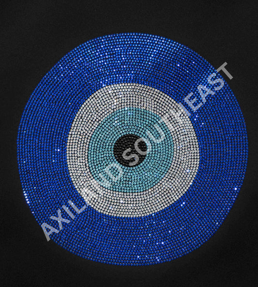 Evil Eye Hotfix Rhinestone Transfer