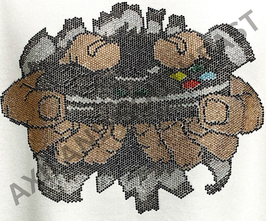 Rhinestone Gamer Controller Iron-On Transfer