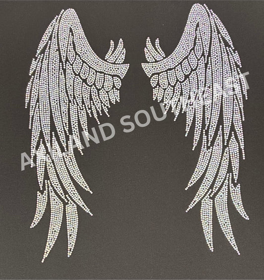 LA Wings Hotfix Rhinestone Transfer