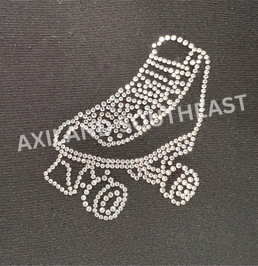 Small Rhinestone Roller Skate Patch