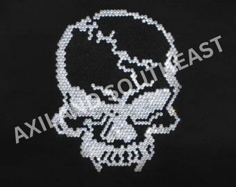 Rhinestone Skull Iron-On Transfers - Small 6-Pack