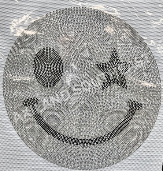 Hotfix Rhinestone Transfer: Smiley Face