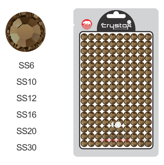 Smoked Topaz Hot-fix Rhinestone Pro Bag