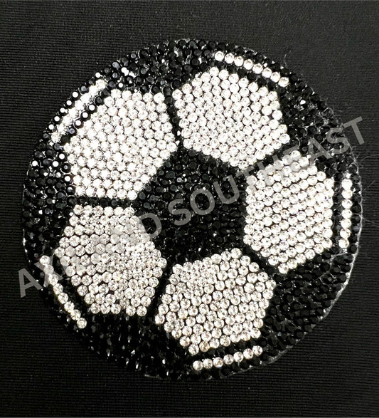 Small Rhinestone Soccer Ball Patch 11114