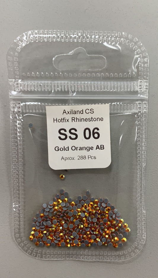 Gold Orange AB Rhinestone Mini Clutch