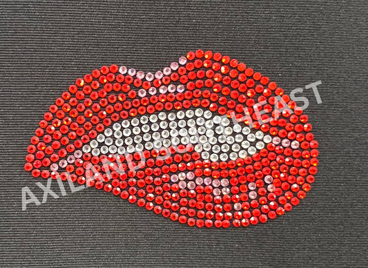 Rhinestone Small Patch: 11004 Biting Lip