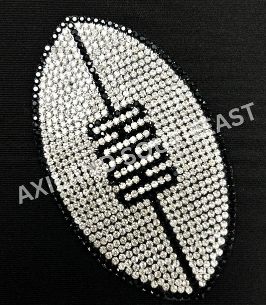Small Rhinestone American Football Patch