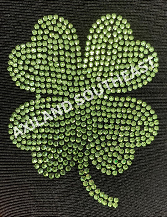 Small Rhinestone Four Leaf Clover Patch