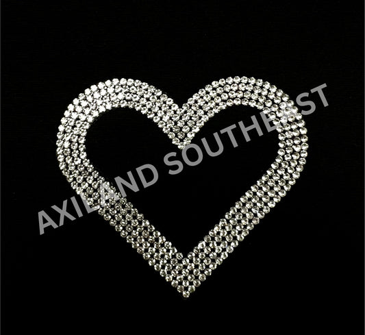 Rhinestone Small Patch: 11063 Heart Line
